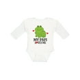 thumbnail image 1 of Inktastic My Papi Loves Me Grandson Frog Boys Long Sleeve Baby Bodysuit, 1 of 5