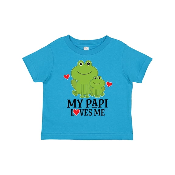Inktastic My Papi Loves Me Grandson Frog Boys Toddler T-Shirt