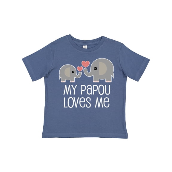 Inktastic My Papou Grandpa Loves Me Boys or Girls Toddler T-Shirt