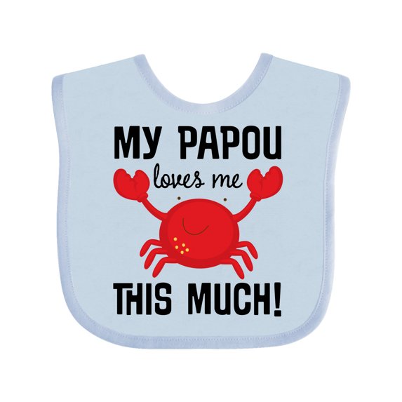 Inktastic My Papou Loves Me Boys or Girls Baby Bib