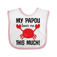 thumbnail image 1 of Inktastic My Papou Loves Me Boys or Girls Baby Bib, 1 of 4