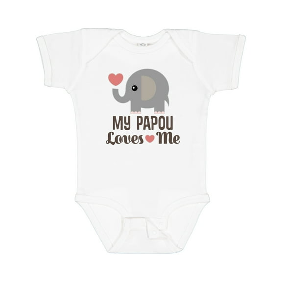 Inktastic My Papou Loves Me Boys or Girls Baby Bodysuit