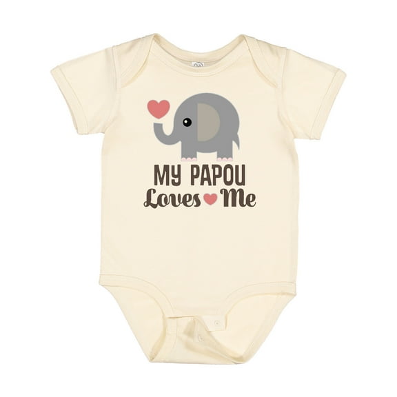 Inktastic My Papou Loves Me Boys or Girls Baby Bodysuit