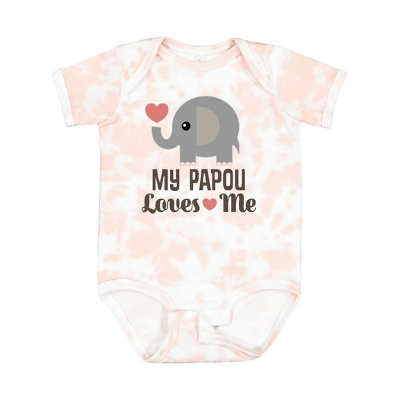 Inktastic My Papou Loves Me Boys or Girls Baby Bodysuit