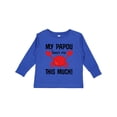 thumbnail image 1 of Inktastic My Papou Loves Me Boys or Girls Long Sleeve Toddler T-Shirt, 1 of 5