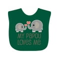 thumbnail image 1 of Inktastic My Papou Loves Me Grandchild Boys or Girls Baby Bib, 1 of 4