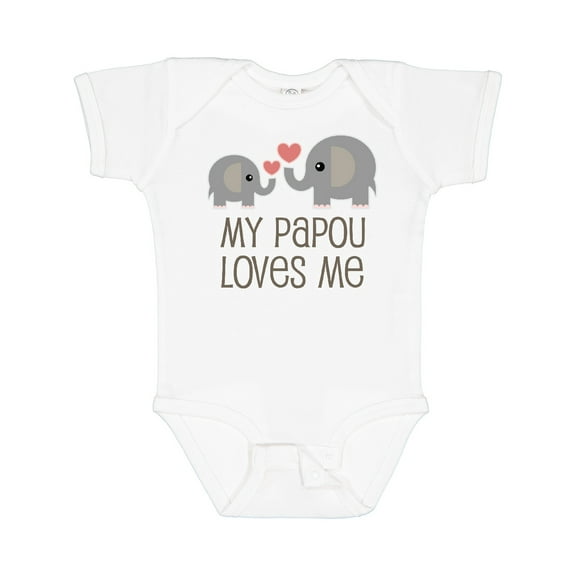 Inktastic My Papou Loves Me Grandchild Boys or Girls Baby Bodysuit