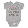 thumbnail image 1 of Inktastic My Papou Loves Me Grandchild Boys or Girls Baby Bodysuit, 1 of 5