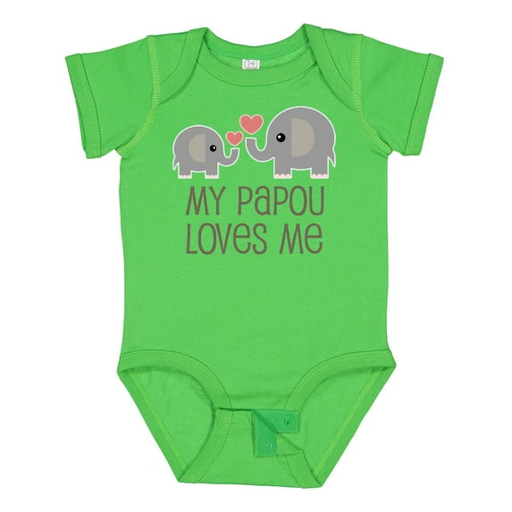 Inktastic My Papou Loves Me Grandchild Boys or Girls Baby Bodysuit