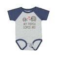 thumbnail image 1 of Inktastic My Papou Loves Me Grandchild Boys or Girls Baby Bodysuit, 1 of 5