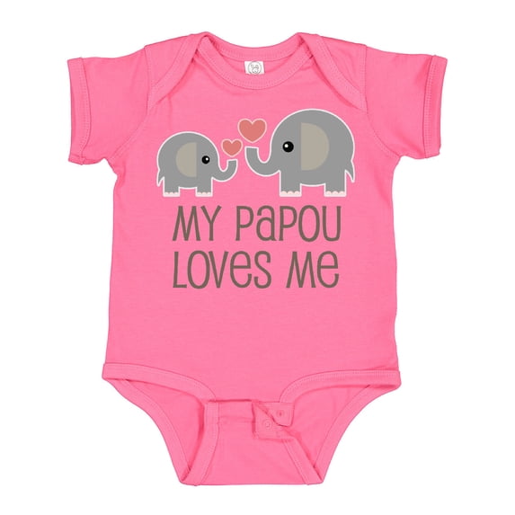 Inktastic My Papou Loves Me Grandchild Boys or Girls Baby Bodysuit