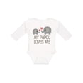 thumbnail image 1 of Inktastic My Papou Loves Me Grandchild Boys or Girls Long Sleeve Baby Bodysuit, 1 of 5