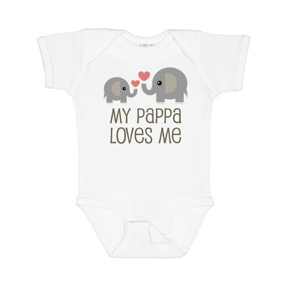 Inktastic My Pappa Loves Me Grandchild Boys or Girls Baby Bodysuit