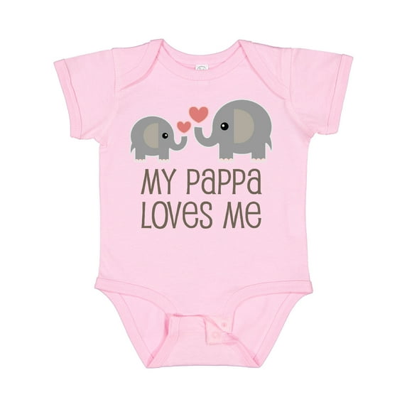 Inktastic My Pappa Loves Me Grandchild Boys or Girls Baby Bodysuit