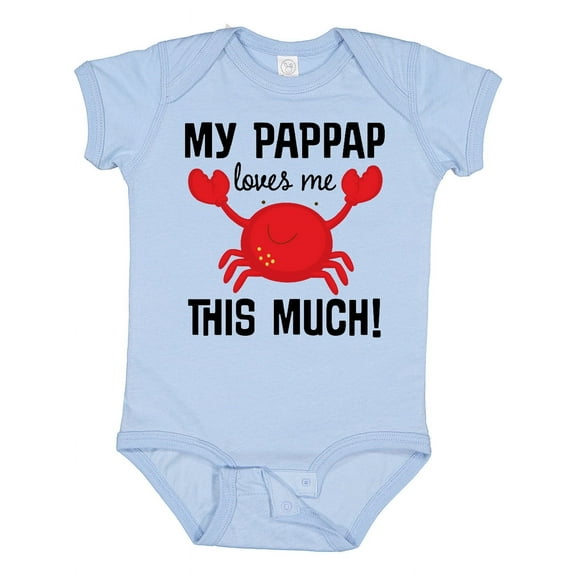 Inktastic My Pappap Loves Me Boys Grandson Crab Boys Baby Bodysuit
