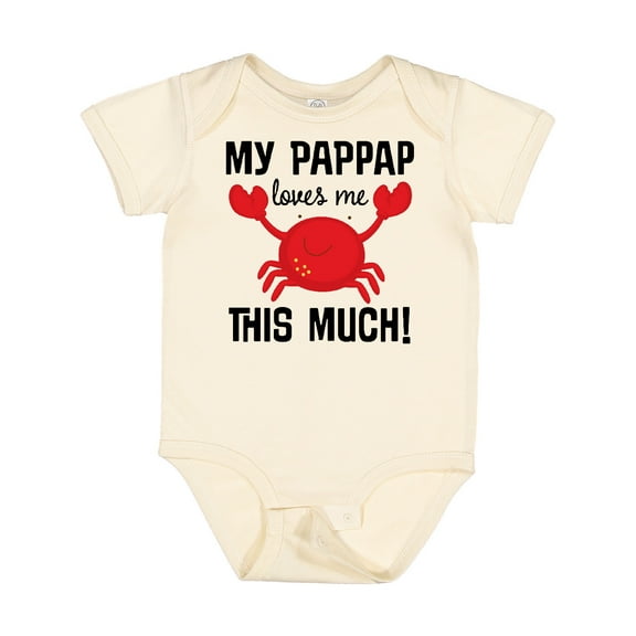 Inktastic My Pappap Loves Me Boys Grandson Crab Boys Baby Bodysuit