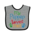 thumbnail image 1 of Inktastic My Pappap Loves Me Boys or Girls Baby Bib, 1 of 4