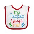 thumbnail image 1 of Inktastic My Pappap Loves Me Boys or Girls Baby Bib, 1 of 4