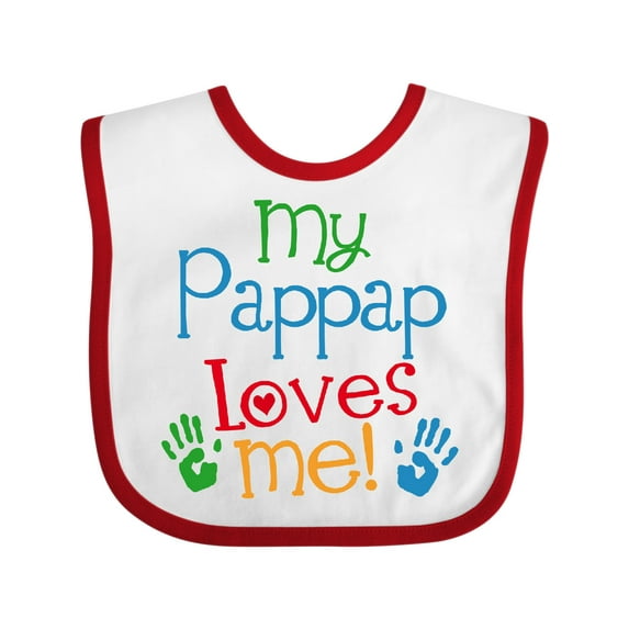 Inktastic My Pappap Loves Me Boys or Girls Baby Bib