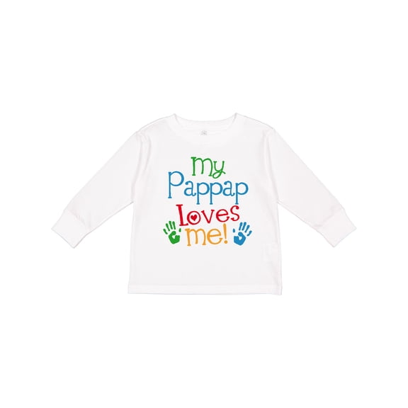 Inktastic My Pappap Loves Me Gift Boys or Girls Long Sleeve Toddler T-Shirt