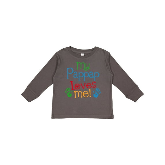 Inktastic My Pappap Loves Me Gift Boys or Girls Long Sleeve Toddler T-Shirt