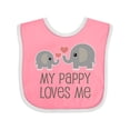 thumbnail image 1 of Inktastic My Pappy Grandpa Loves Me Boys or Girls Baby Bib, 1 of 4