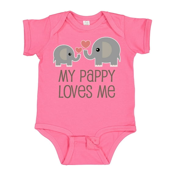 Inktastic My Pappy Grandpa Loves Me Boys or Girls Baby Bodysuit