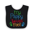 thumbnail image 1 of Inktastic My Pappy Loves Me Boys or Girls Baby Bib, 1 of 4