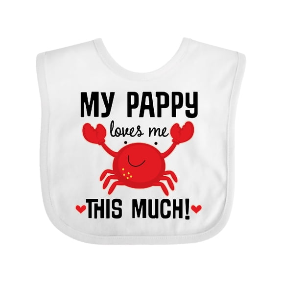 Inktastic My Pappy Loves Me Boys or Girls Baby Bib