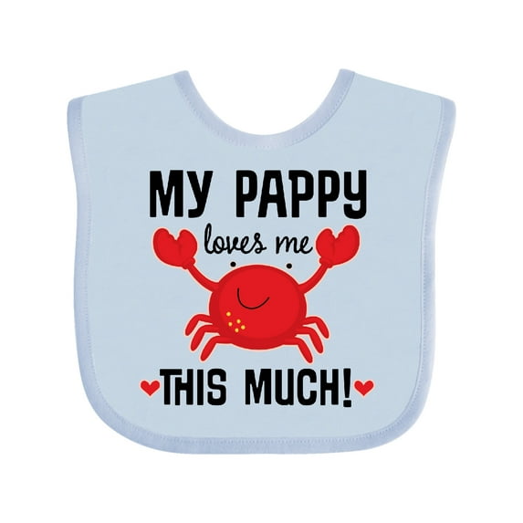 Inktastic My Pappy Loves Me Boys or Girls Baby Bib