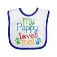 thumbnail image 1 of Inktastic My Pappy Loves Me Boys or Girls Baby Bib, 1 of 4