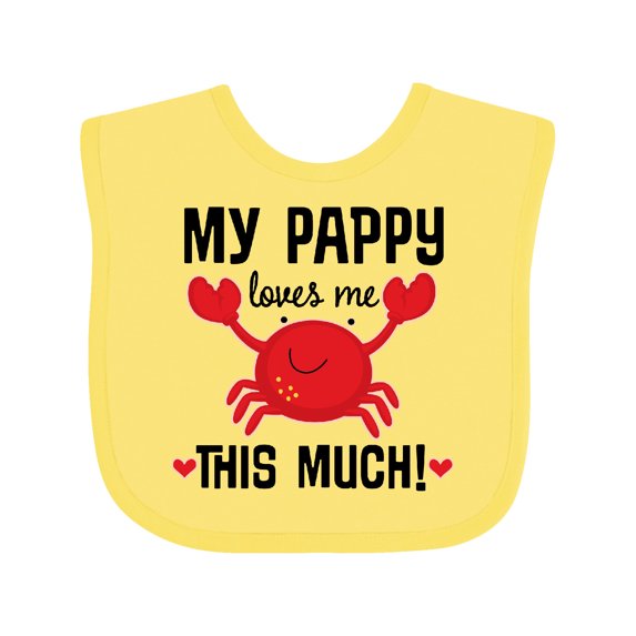 Inktastic My Pappy Loves Me Boys or Girls Baby Bib