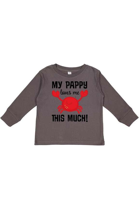 My Pappy Loves Me Boys or Girls Long Sleeve Toddler T-Shirt