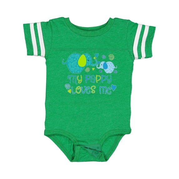 Inktastic My Pappy Loves Me Cute Elephants Boys or Girls Baby Bodysuit