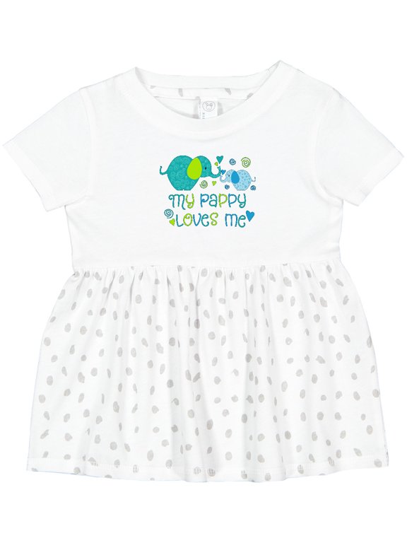 My Pappy Loves Me Cute Elephants Girls Baby Dress