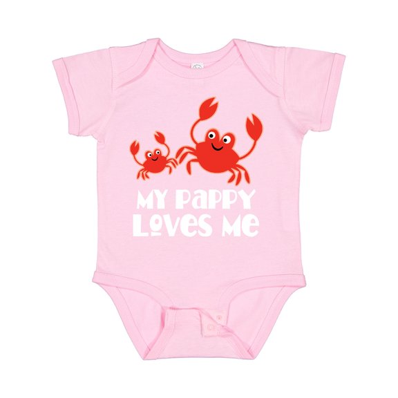 Inktastic My Pappy Loves Me Grandchild Beach Crab Boys Baby Bodysuit