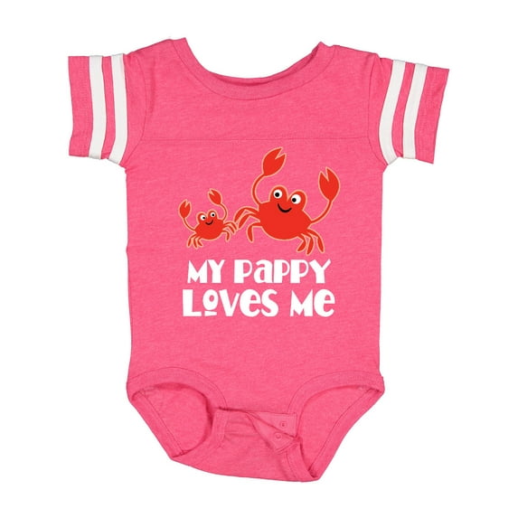 Inktastic My Pappy Loves Me Grandchild Beach Crab Boys Baby Bodysuit