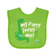 thumbnail image 1 of Inktastic My Pappy Loves Me Grandchild Boys Baby Bib, 1 of 4