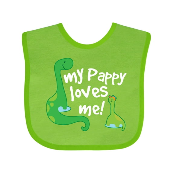 Inktastic My Pappy Loves Me Grandchild Boys Baby Bib