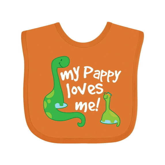 Inktastic My Pappy Loves Me Grandchild Boys Baby Bib