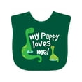 thumbnail image 1 of Inktastic My Pappy Loves Me Grandchild Boys Baby Bib, 1 of 4