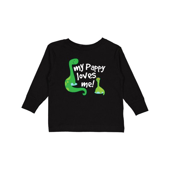 Inktastic My Pappy Loves Me Grandchild Boys Long Sleeve Toddler T-Shirt