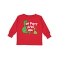 thumbnail image 1 of Inktastic My Pappy Loves Me Grandchild Boys Long Sleeve Toddler T-Shirt, 1 of 5