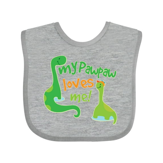 Inktastic My PawPaw Loves Me Boys Baby Bib