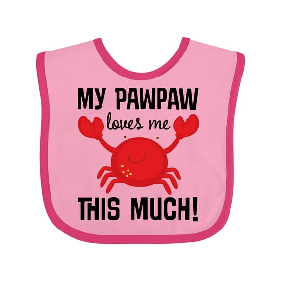 Inktastic My PawPaw Loves Me Boys or Girls Baby Bib