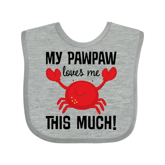 Inktastic My PawPaw Loves Me Boys or Girls Baby Bib