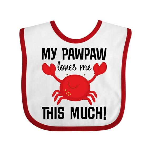 Inktastic My PawPaw Loves Me Boys or Girls Baby Bib