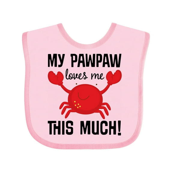 Inktastic My PawPaw Loves Me Boys or Girls Baby Bib