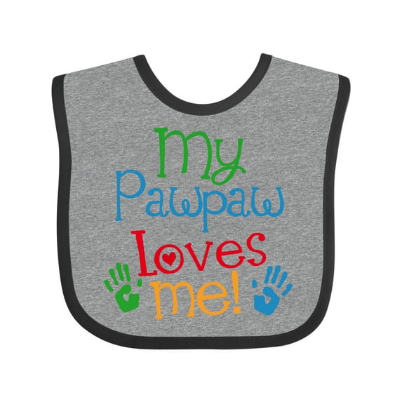Inktastic My Pawpaw Loves Me Boys or Girls Baby Bib