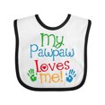 thumbnail image 1 of Inktastic My Pawpaw Loves Me Boys or Girls Baby Bib, 1 of 4